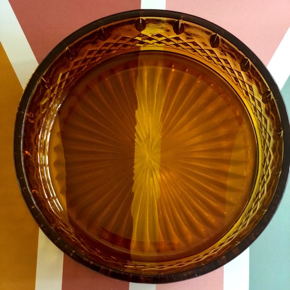 ✨SOLD ✨VINTAGE Amber Glassware Bowl Display Dish - Picture 7 of 9